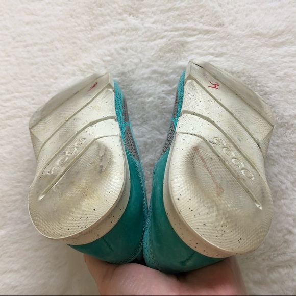 ECCO Womens Teal Blue Ballet Flats Size 8 Vacation Comfort Shoe - Picture 6 of 9